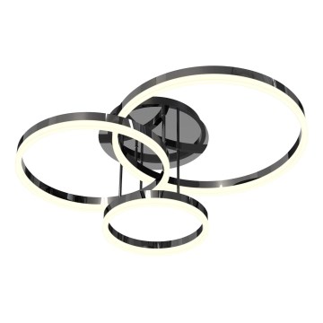 Wofi 9049-405 - Dimbar LED ytmonterad ljuskrona PERPIGNAN LED/51W/230V svart/skinande krom