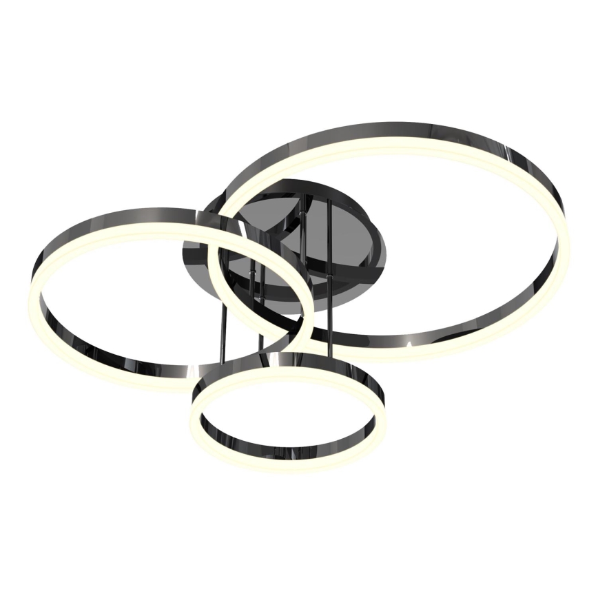 Wofi 9049-405 - Dimbar LED ytmonterad ljuskrona PERPIGNAN LED/51W/230V svart/skinande krom