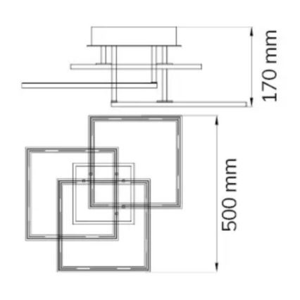 Wofi 9243.03.10.9300 - LED Dimbar taklampa MODESTO LED/33W/230V