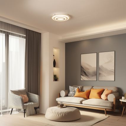 Wofi 9464.01.06.9000 - LED-takarmatur FLYNN LED/25W/230V Ø 60 cm vit