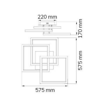Wofi 9531.03.54.7000 - Dimbar LED ytmonterad ljuskrona VISO LED/40W/230V