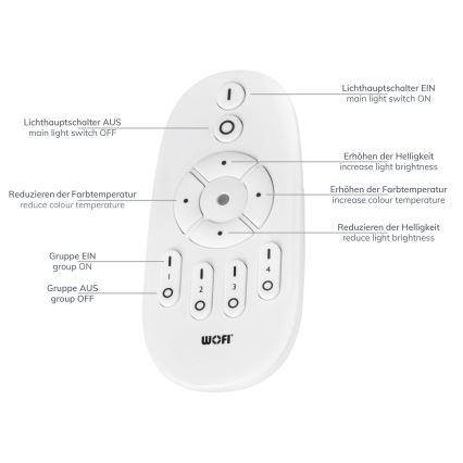 Wofi 9694.01.70.7120 - LED Dimbar taklampa MILO LED/52W/230V 2700-6000K + fjärrkontroll
