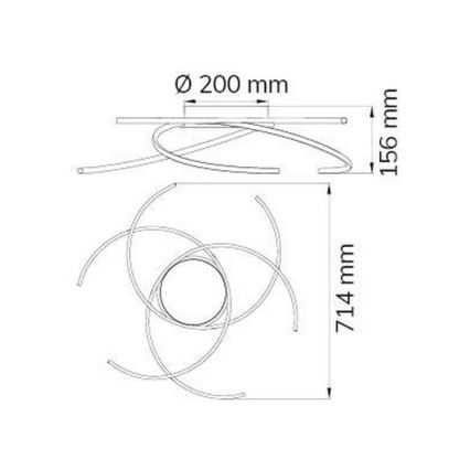Wofi - LED taklampa JULS LED/24W/230V