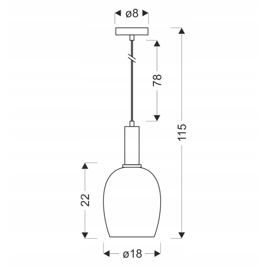 WOLKEN hängande lampa 1xE27/40W/230V vit/svart