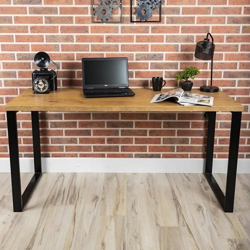 Work table BLAT 160x60 cm svart/brun
