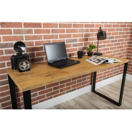 Work table BLAT 160x60 cm svart/brun