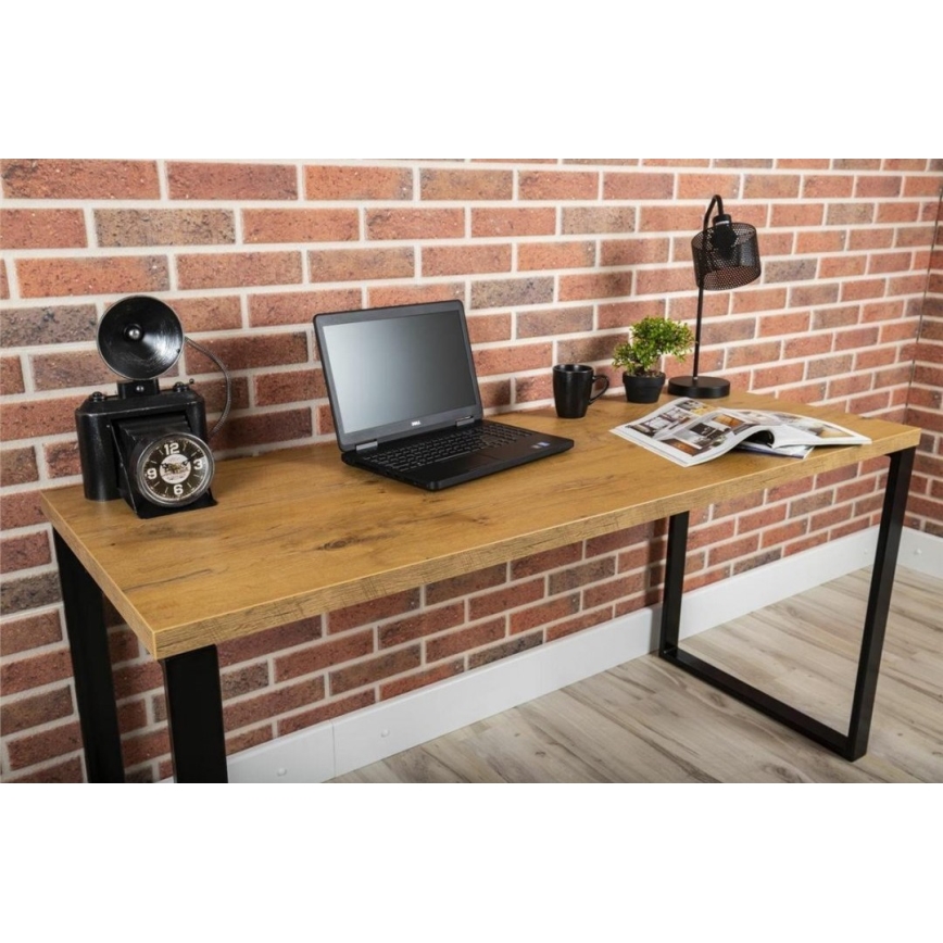 Work table BLAT 160x60 cm svart/brun