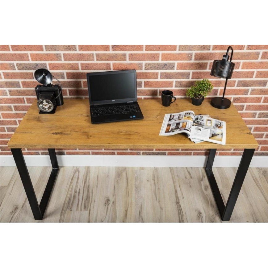 Work table BLAT 160x60 cm svart/brun