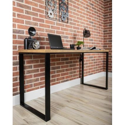 Work table BLAT 160x60 cm svart/brun