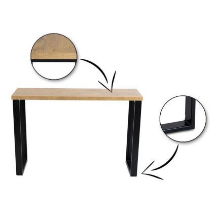 Work table BLAT 160x60 cm svart/brun