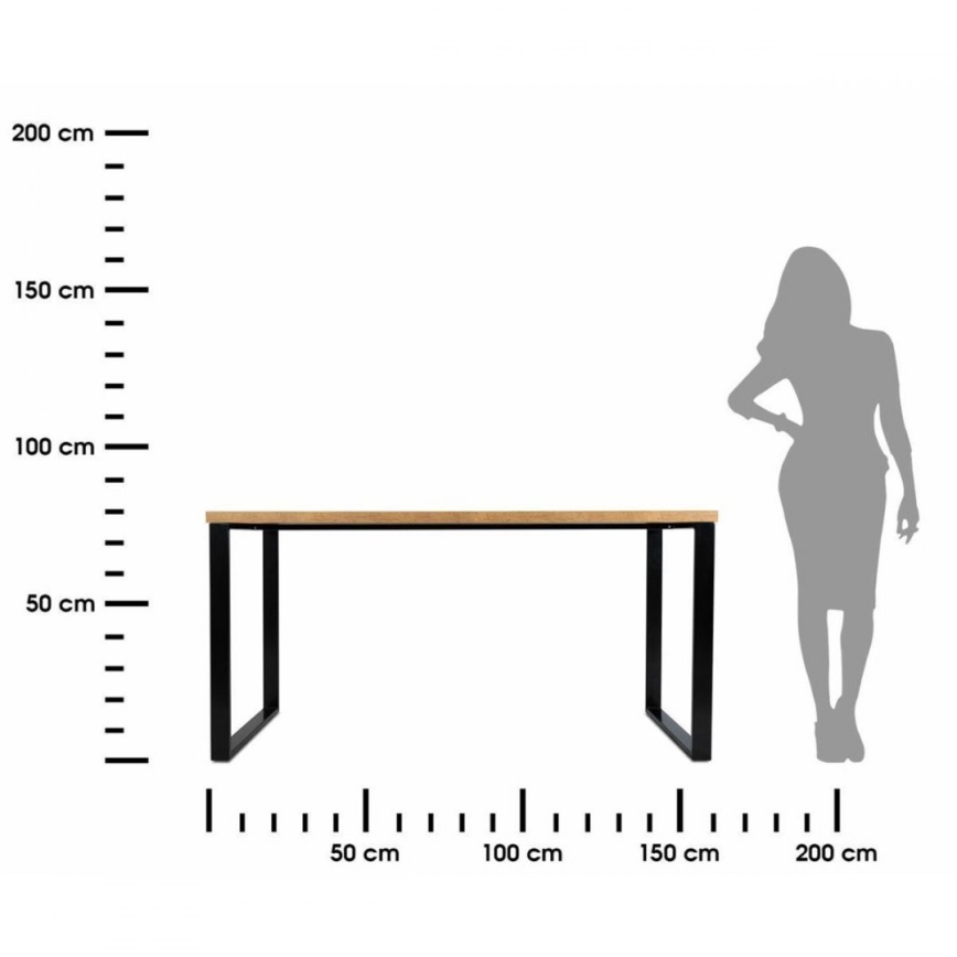Work table BLAT 160x60 cm svart/brun