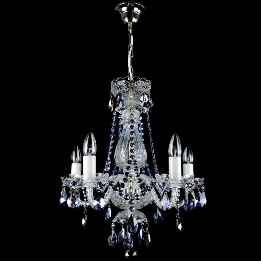 Wranovsky JWZ102052101 - Kristallkrona med kedja DE LUXE 5xE14/40W/230V