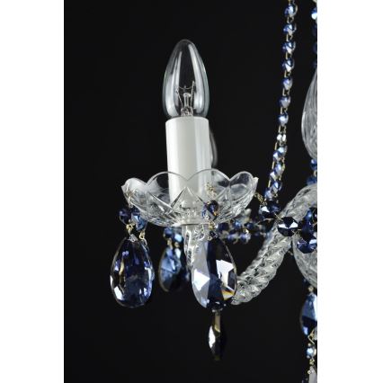 Wranovsky JWZ102052101 - Kristallkrona med kedja DE LUXE 5xE14/40W/230V