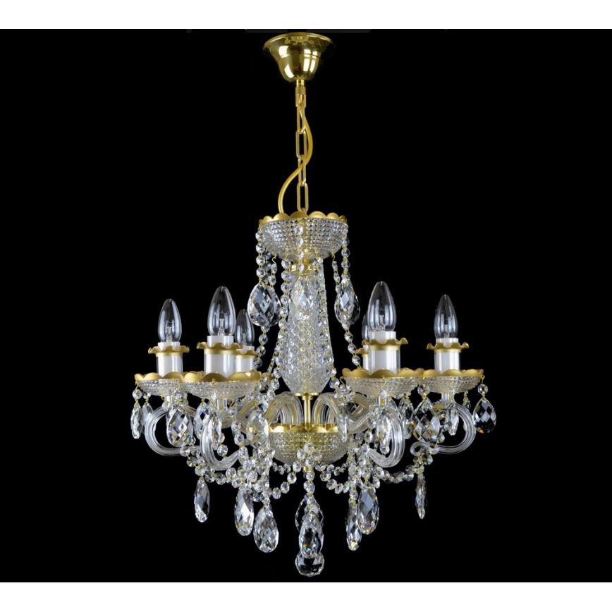 Wranovsky JWZ148062100 - Kristallkrona med kedja DIAMANT 6xE14/40W/230V