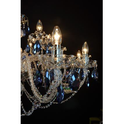 Wranovsky JWZ166182231 - Kristallkrona med kedja OCEAN 18xE14/40W/230V