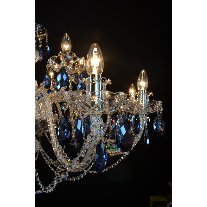 Wranovsky JWZ166182231 - Kristallkrona med kedja OCEAN 18xE14/40W/230V