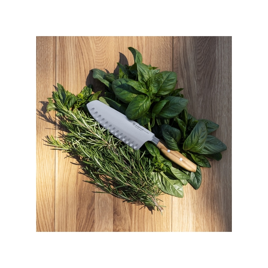 Wüsthof - Kökskniv santoku AMICI 17 cm olivträ