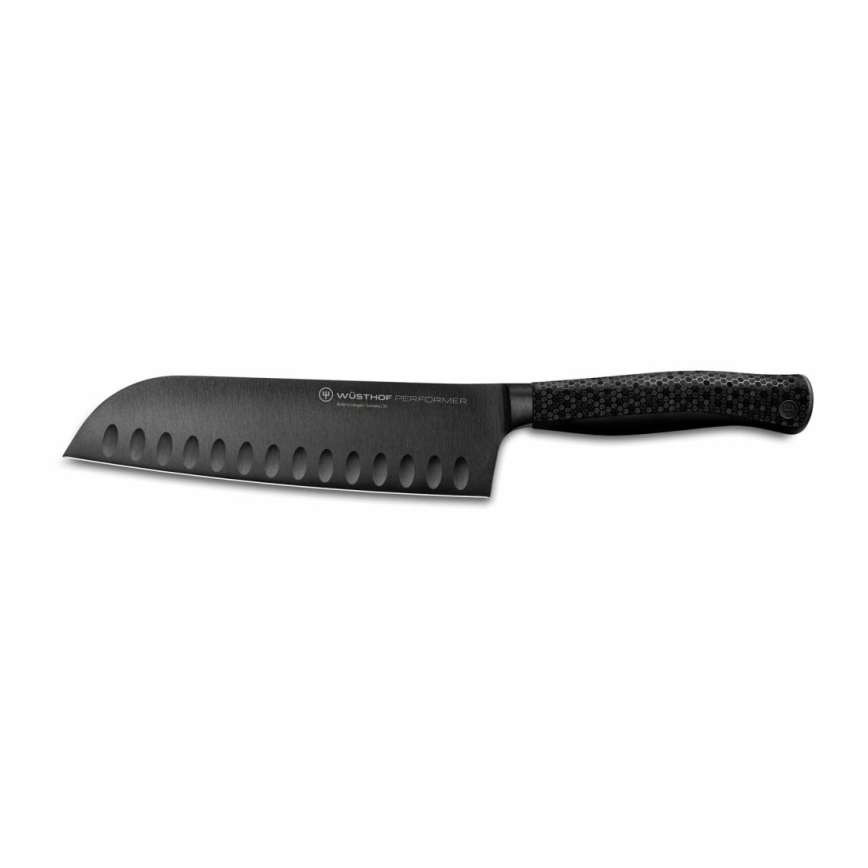 Wüsthof - Kökskniv santoku PERFORMER 17 cm svart
