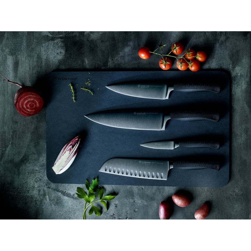 Wüsthof - Kökskniv santoku PERFORMER 17 cm svart