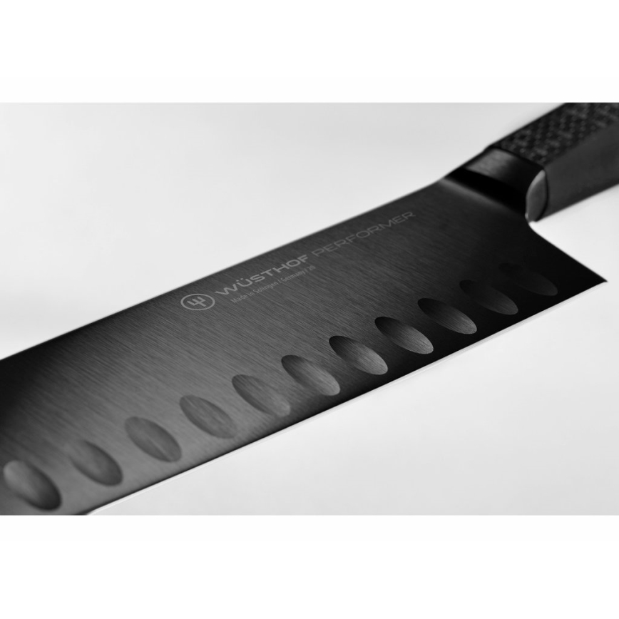 Wüsthof - Kökskniv santoku PERFORMER 17 cm svart