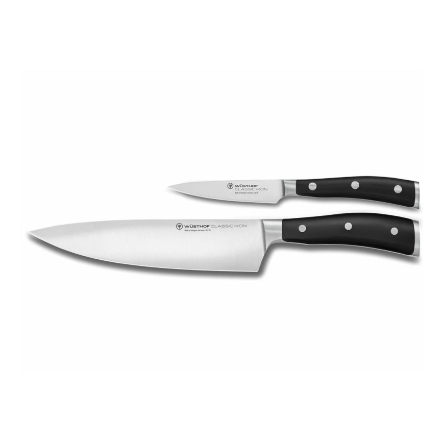 Wüsthof - Set med köksknivar CLASSIC IKON 2 delar svart