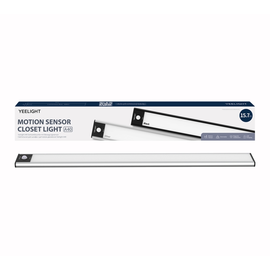 Yeelight - LED Dimbar uppladdningsbar möbelbelysning med sensor LED/2,3W/1500 mAh 4000K 40 cm silver