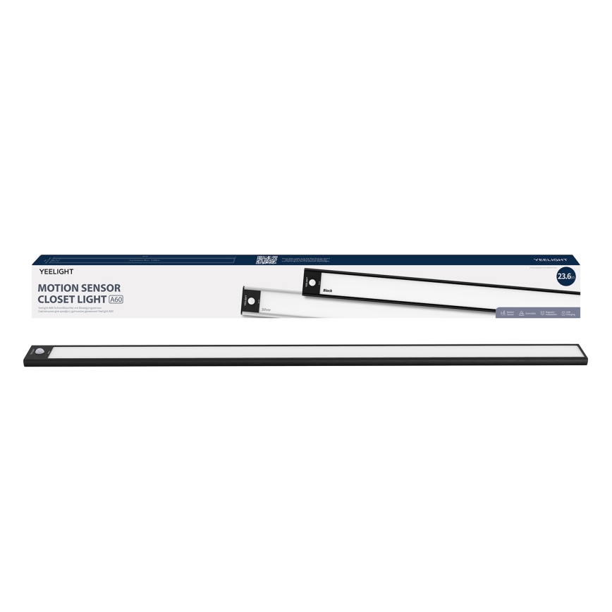 Yeelight - LED Dimbar uppladdningsbar möbelbelysning med sensor LED/2,4W/2200 mAh 4000K 60 cm svart