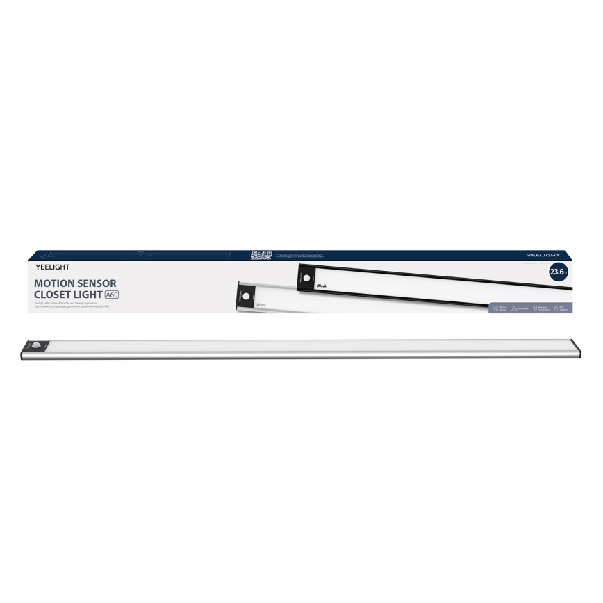 Yeelight - LED Dimbar uppladdningsbar möbelbelysning med sensor LED/2,4W/2200 mAh 4000K 60 cm silver