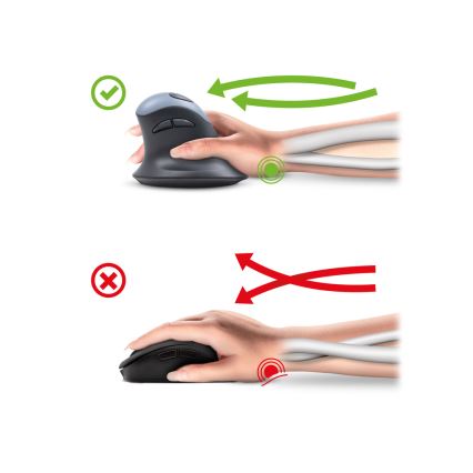 Yenkee - Ergonomic mouse 1000/1600 DPI 1xAA svart
