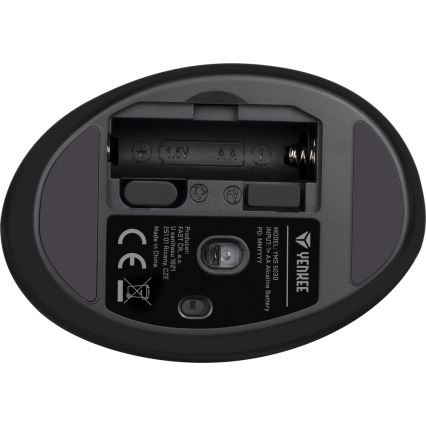 Yenkee - Ergonomic mouse 1000/1600 DPI 1xAA svart