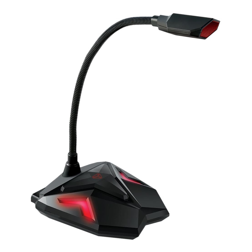 Yenkee - LED Gaming USB microphone 5V svart/röd