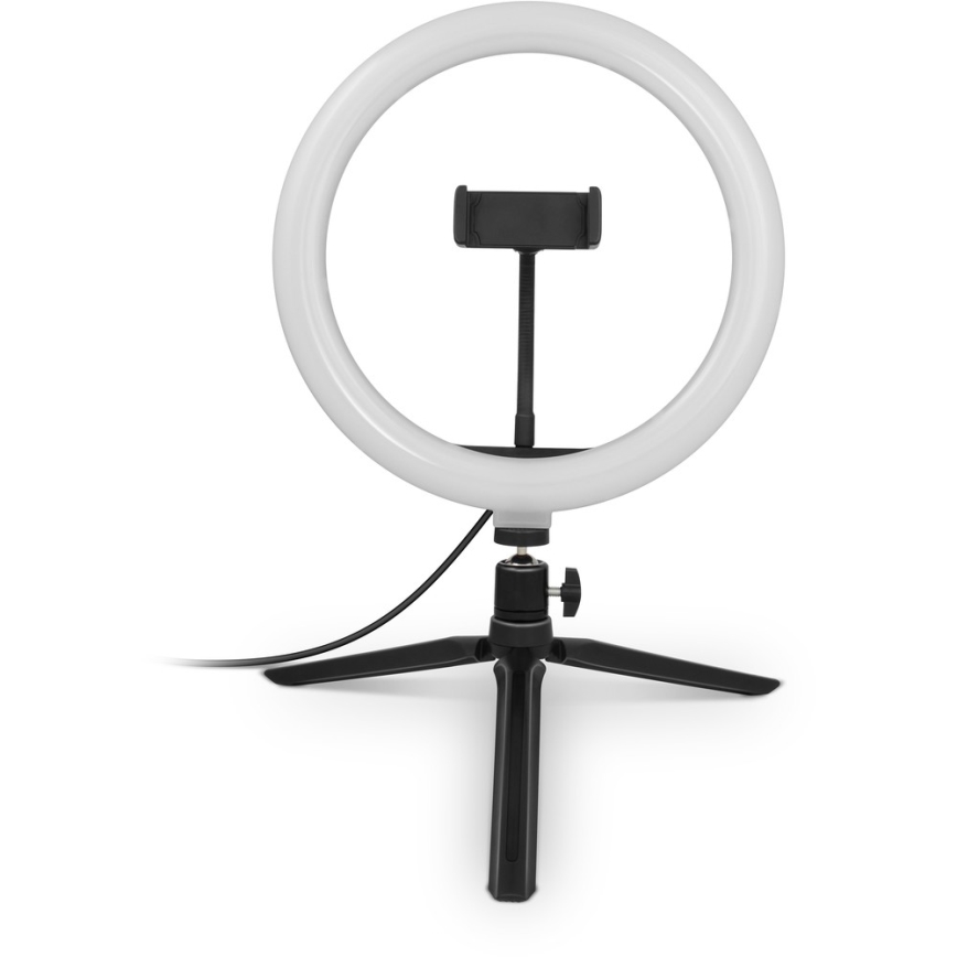 Yenkee - LED RGB Ljusreglerad lampa med en tripod och holder för vlogging LED/5V + fjärrkontroll