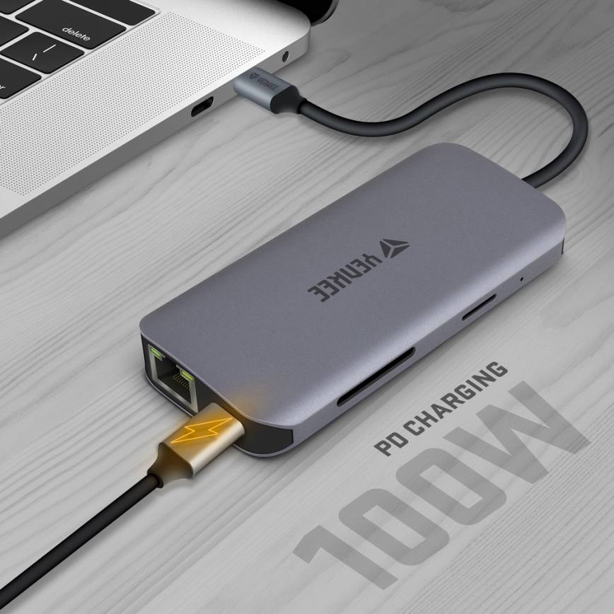 Yenkee - Multi-port adapter 8in1 USB type C