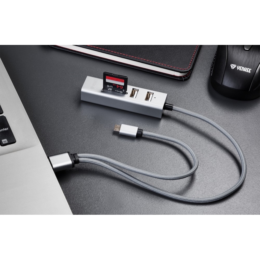 Yenkee - USB Splitter 2.0 och OTG och card reader