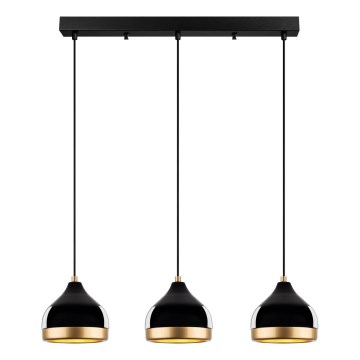 YILDO hänglampa 3xE27/40W/230V svart/guld