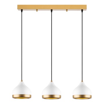 YILDO hänglampa 3xE27/40W/230V vit/guld