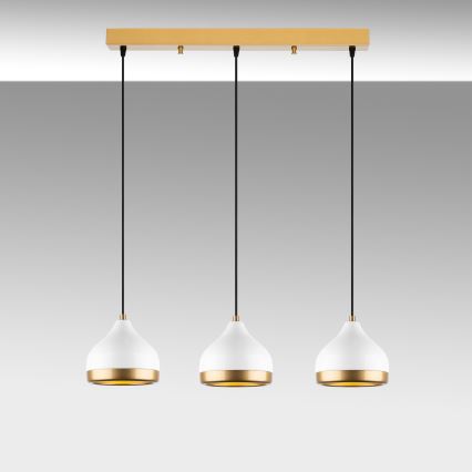 YILDO hänglampa 3xE27/40W/230V vit/guld