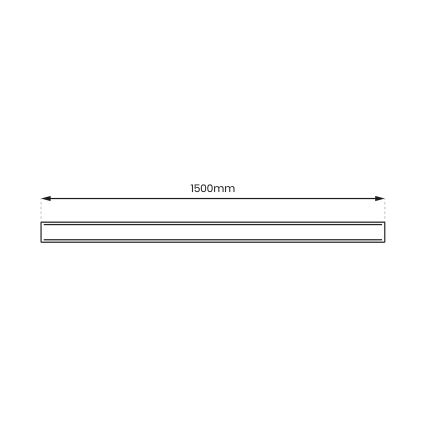 Ytbeläggningslist MAGNETIC TRACK 1,5 m svart