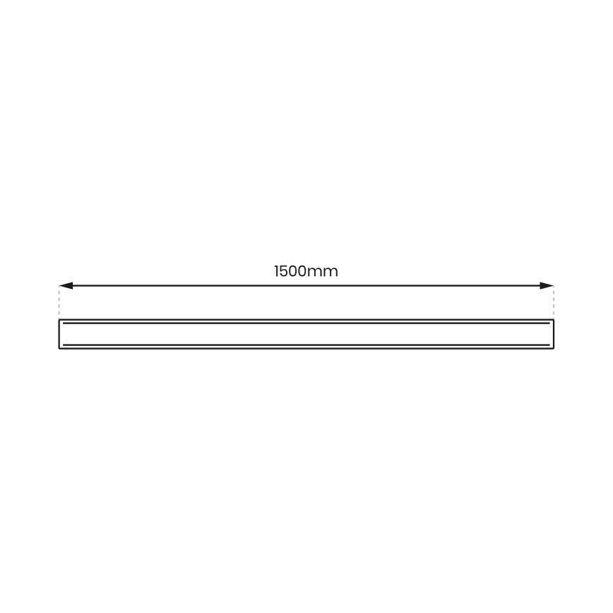 Ytbeläggningslist MAGNETIC TRACK 1,5 m svart