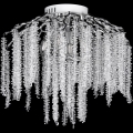 Ytmonterad ljuskrona 6xE14/60W/230V + 3xLED/3W diameter 54 cm skinande krom