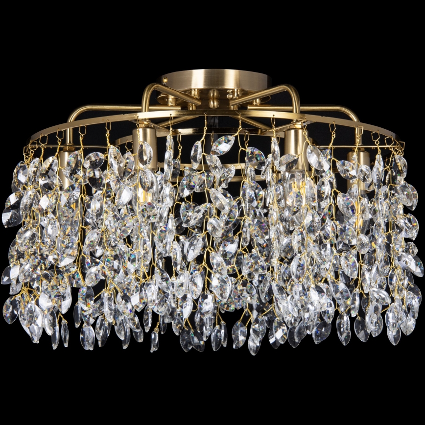 Ytmonterad ljuskrona 6xE14/60W/230V diameter 50 cm guld