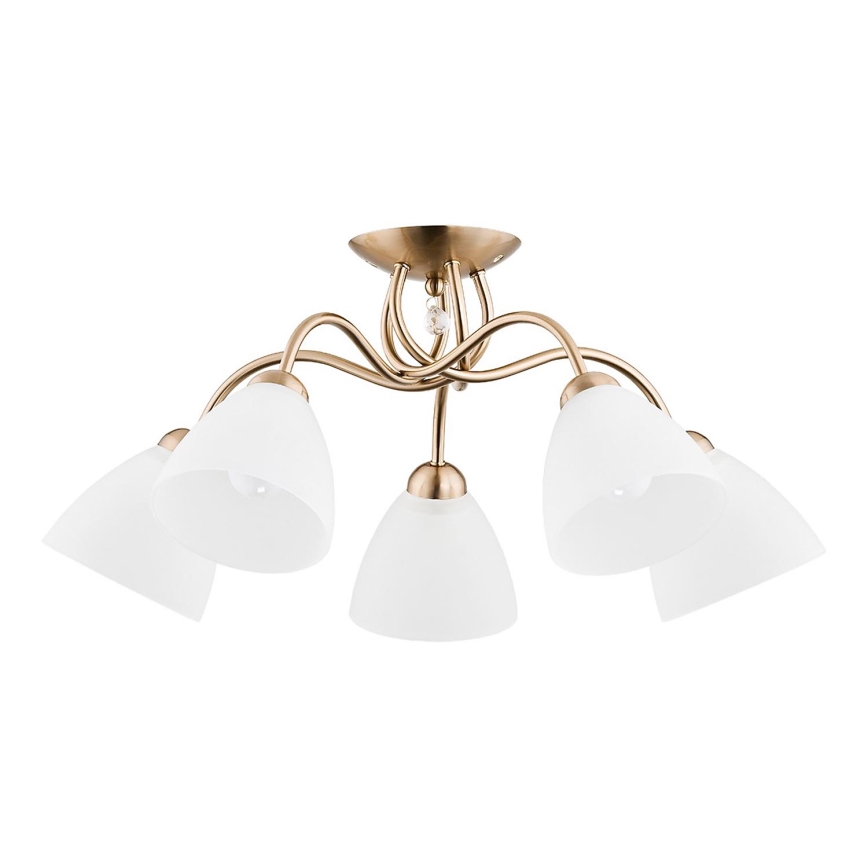 Ytmonterad ljuskrona AMARILLO 5xE27/15W/230V guld