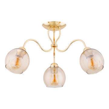 Ytmonterad ljuskrona ARIEL 3xE27/15W/230V guld