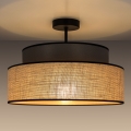 Ytmonterad ljuskrona BOHO 1xE27/60W/230V brun/beige