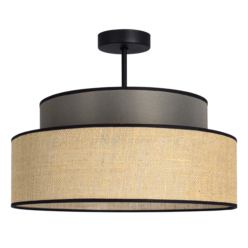 Ytmonterad ljuskrona BOHO 1xE27/60W/230V brun/beige