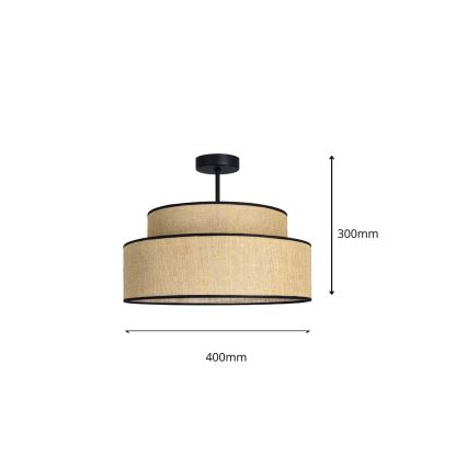 Ytmonterad ljuskrona BOHO 1xE27/60W/230V diameter 40 cm beige