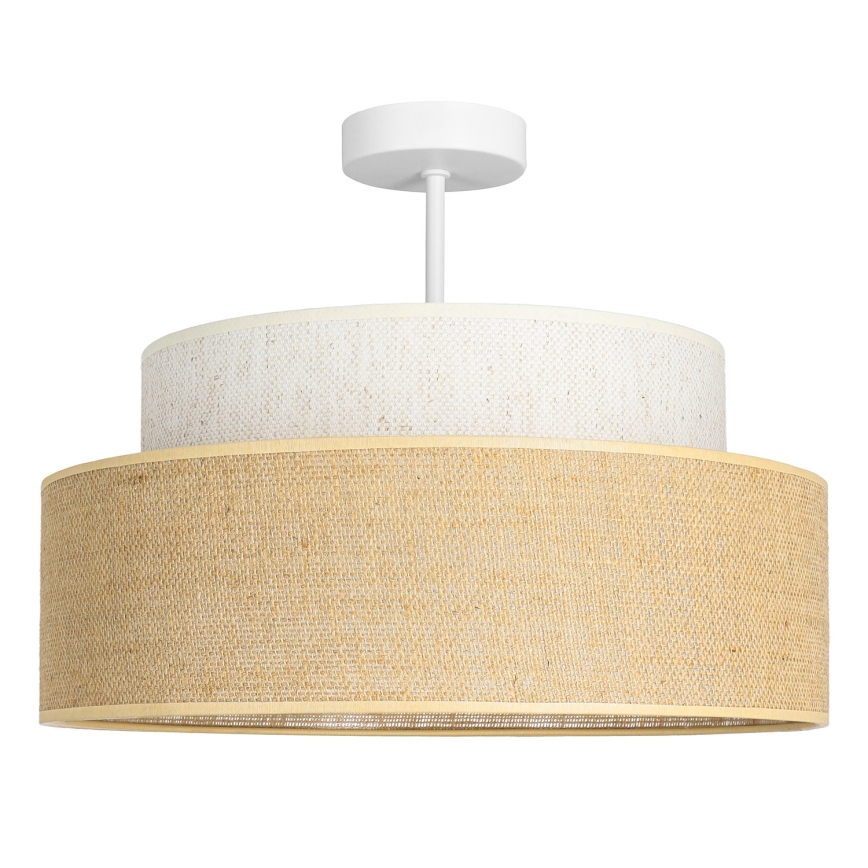 Ytmonterad ljuskrona BOHO 1xE27/60W/230V grädde/beige