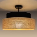 Ytmonterad ljuskrona BOHO 1xE27/60W/230V svart/beige