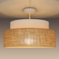 Ytmonterad ljuskrona BOHO 1xE27/60W/230V vit/beige