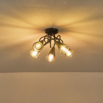 Ytmonterad ljuskrona CLASSY 5xE14/7W/230V